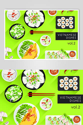 美味料理寿司写实美食矢量素材