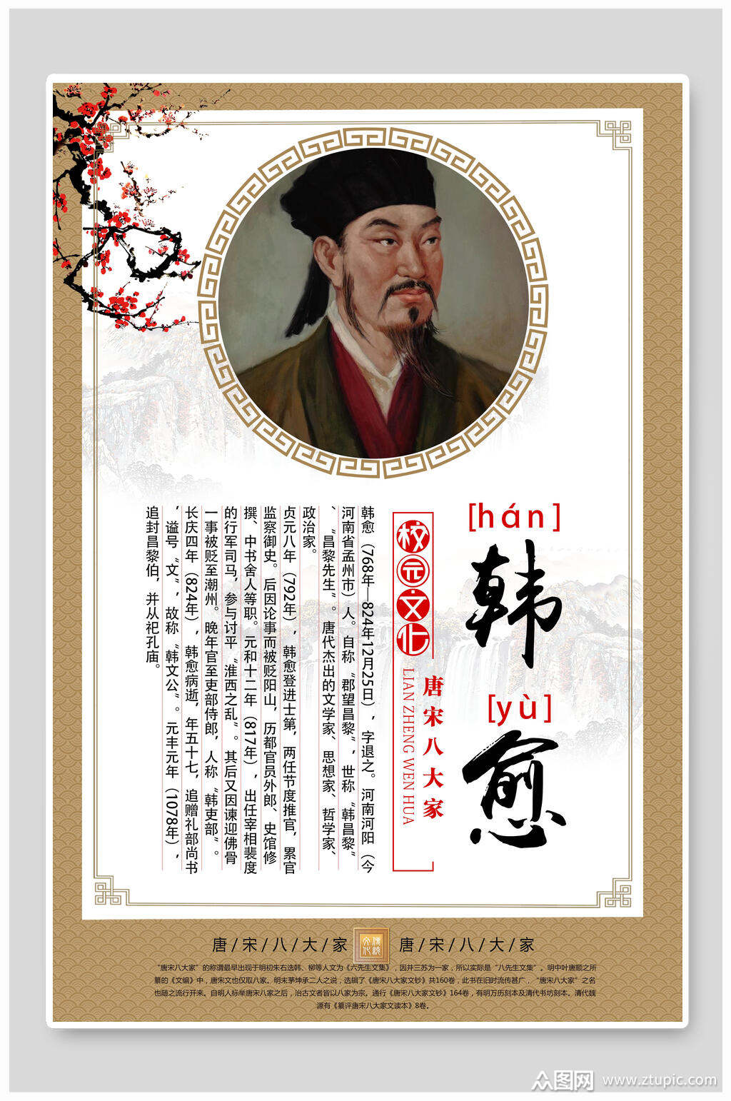 中国风名人名言海报素材