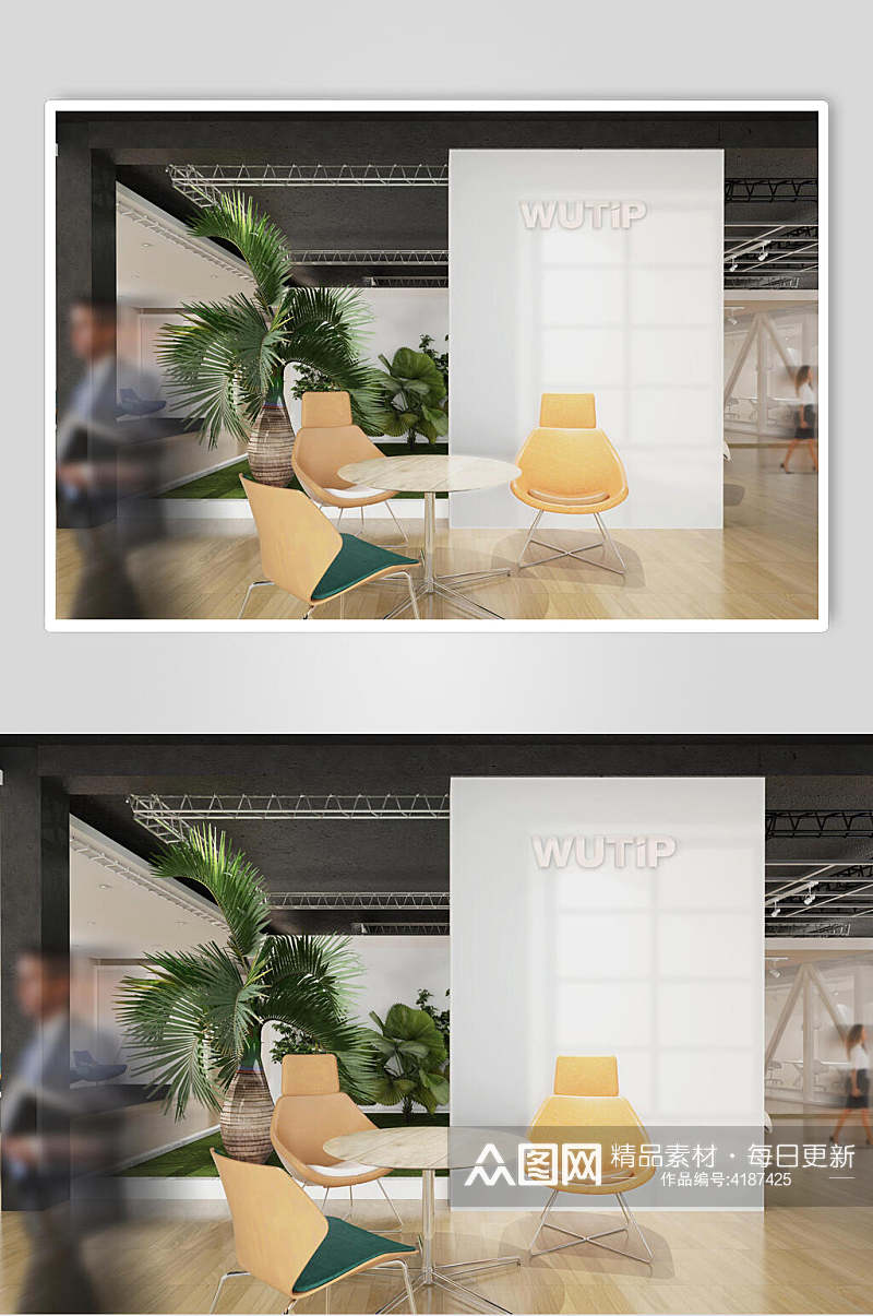 植物椅子办公室壁纸LOGO标识样机素材