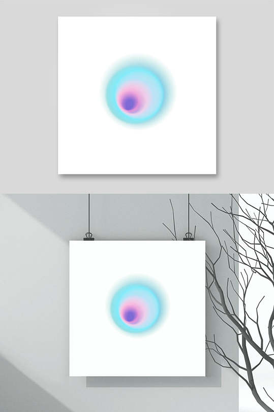 唯美圆圈渐变几何图形素材