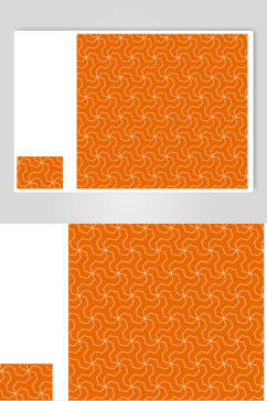 橘色大气中式古典花纹矢量素材