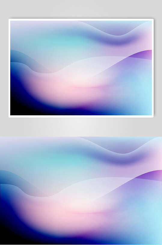 蓝色紫色波浪渐变几何图形素材