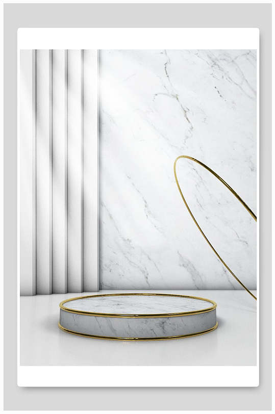 简约灰色简约立体空间展台场景背景