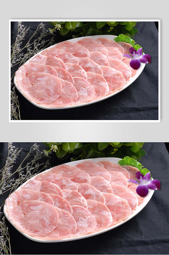 兔肉卷荤类火锅菜图片