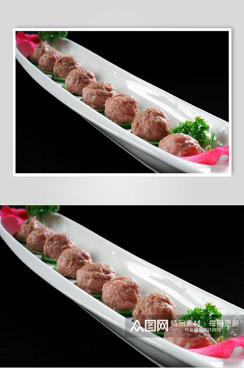 牛肉丸荤类火锅菜高清图片素材