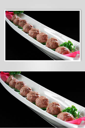 牛肉丸荤类火锅菜高清图片