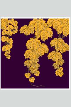 炫酷大气树叶中式古典花纹矢量素材