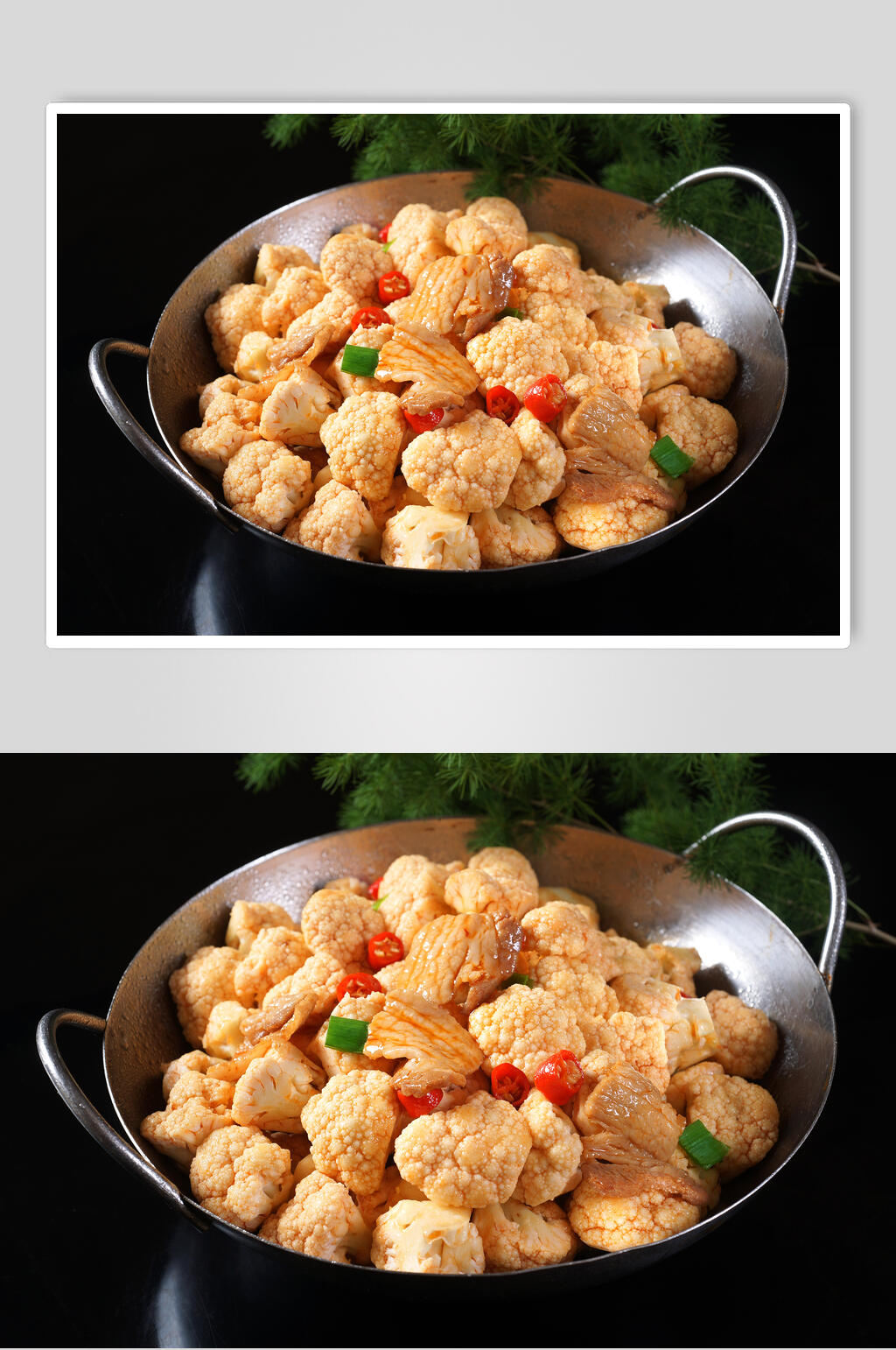 招牌白花菜干锅汤锅美食食品实拍图片素材