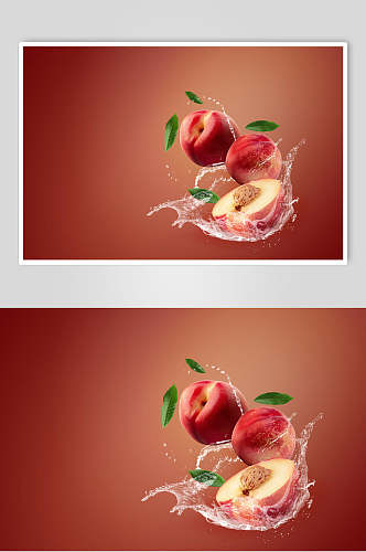 桃子新鲜水果高清图片
