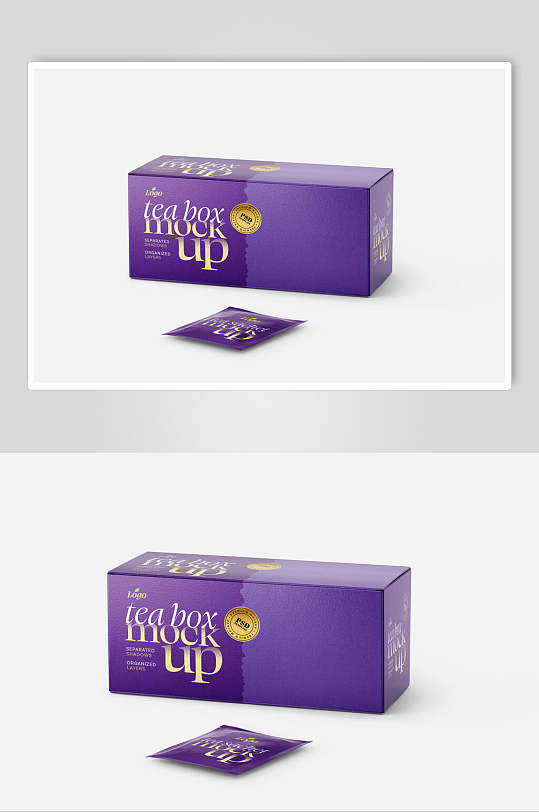 紫色英文创意大气产品包装设计样机