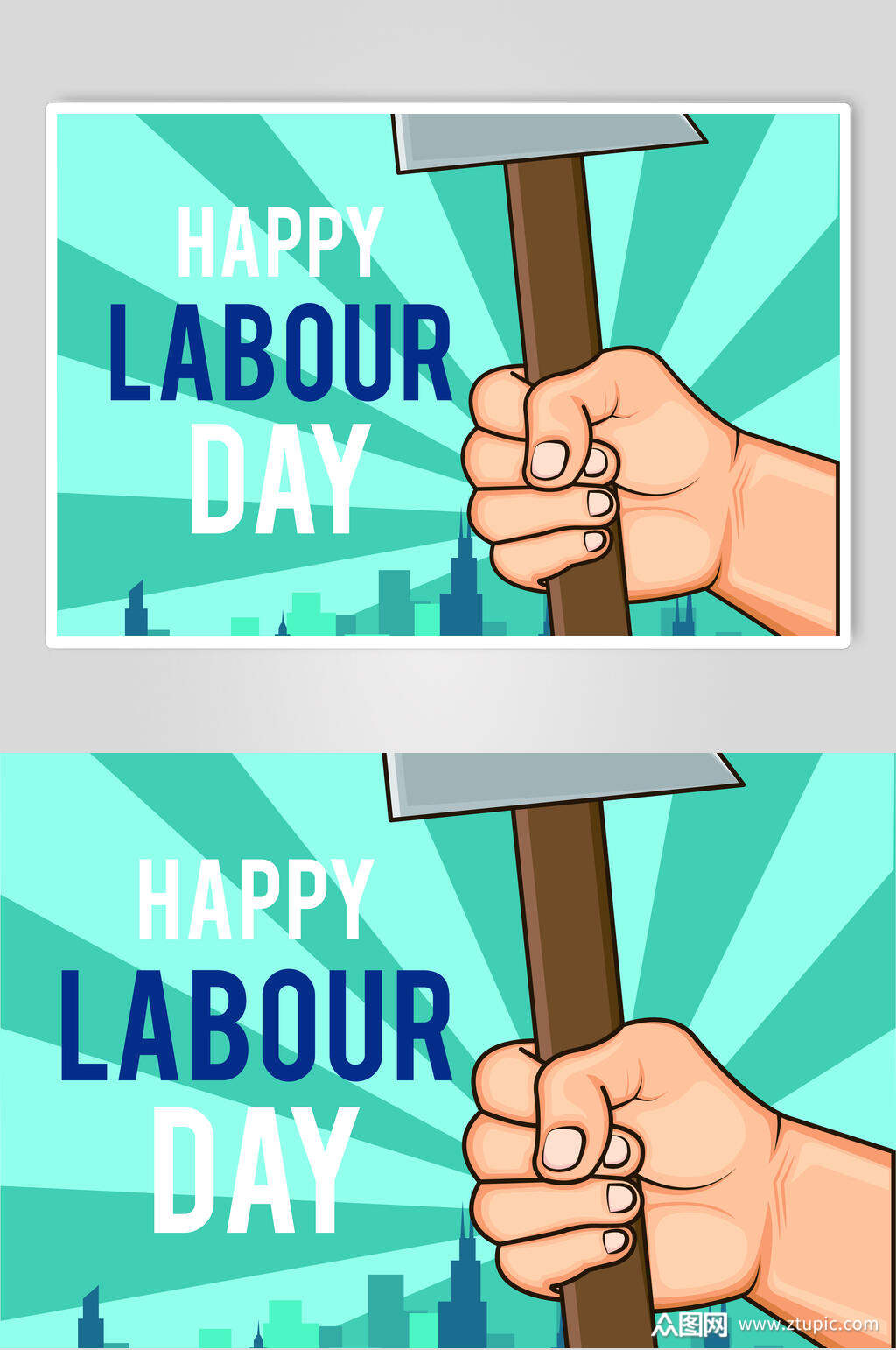 指甲手握住工具英文绿五一劳动节矢量素材