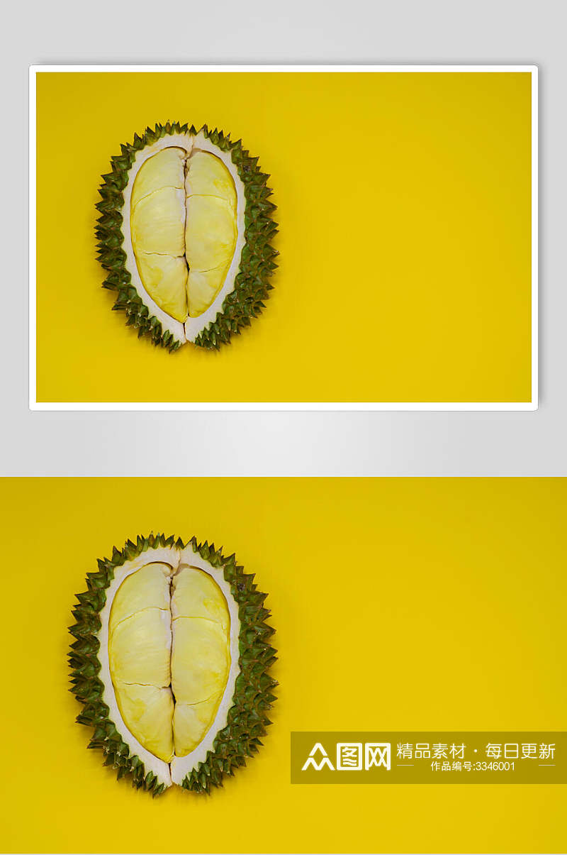 新鲜榴莲水果高清图片素材