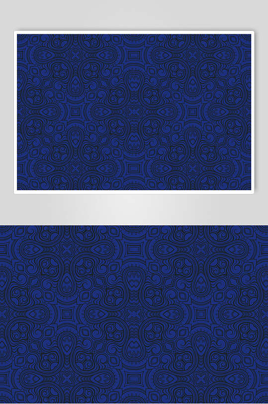 蓝色经典大气中式底纹背景图案素材