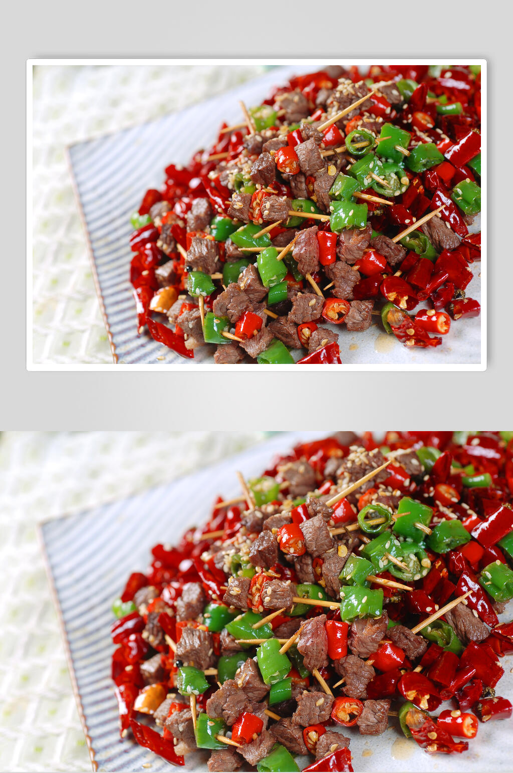 香辣美味牛肉签川菜图片素材