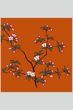 创意大气花朵中式古典花纹矢量素材