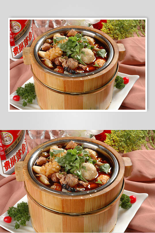 湘菜湖南菜木桶蒸菜图片