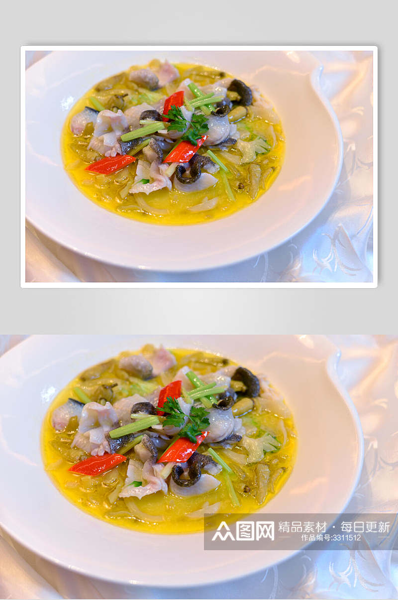 鲜香食品酸菜鱼菜品摄影图片素材