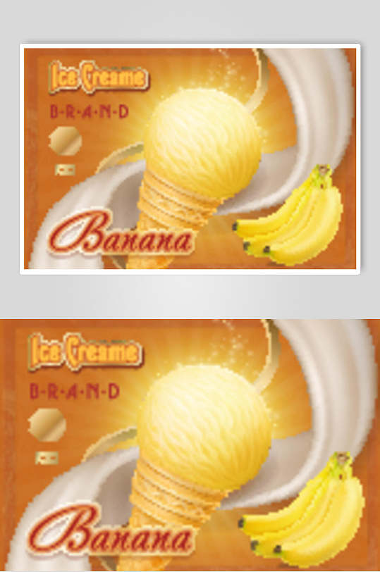 香蕉甜品美食插画矢量素材