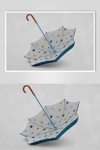 时尚创意雨伞设计样机