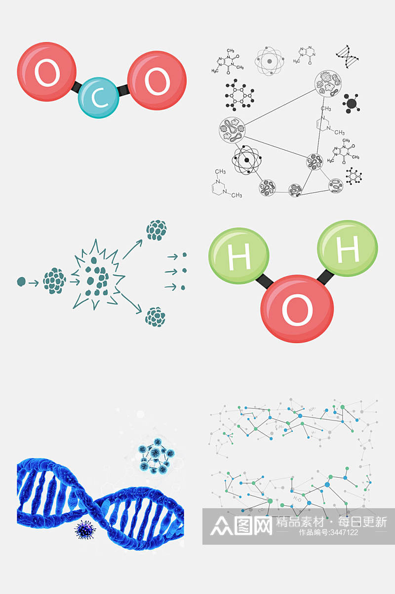 科学分子化学免抠素材素材