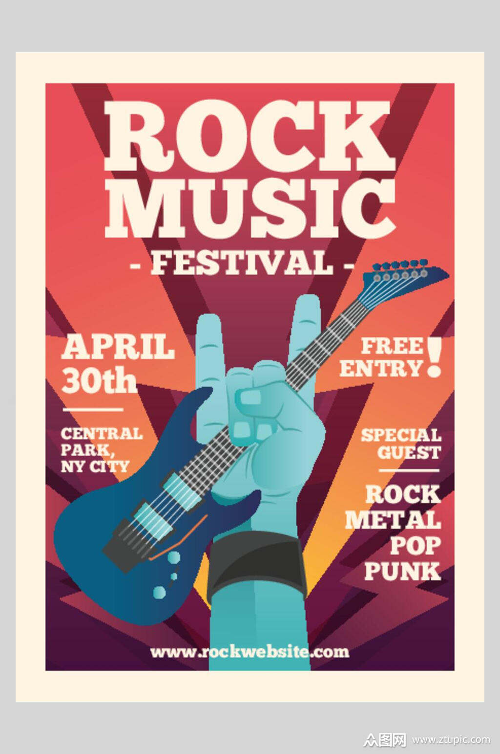 摇滚音乐创意国外海报素材