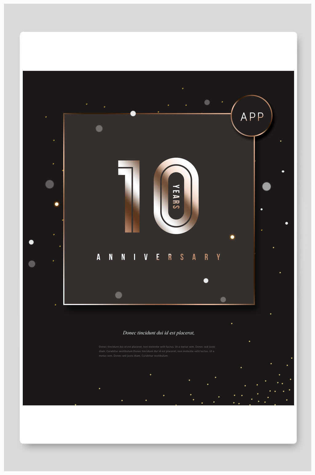 金色10生日海报素材