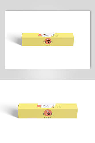 黄色卡通牙膏包装展示样机