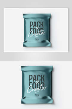 黑蓝英文创意大气食品包装展示样机