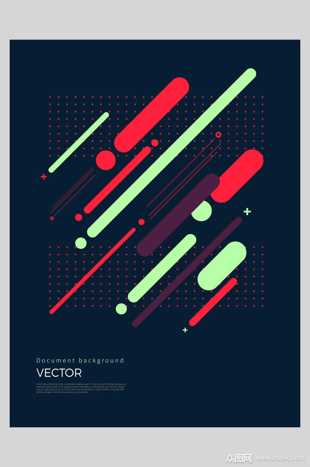 黑色创意几何图形海报素材