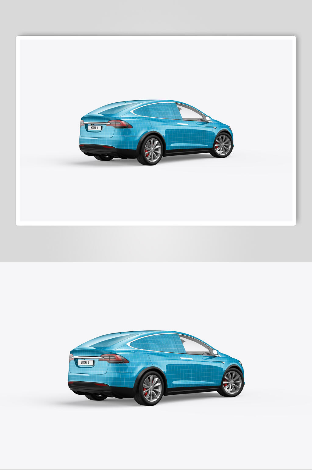 时尚酷炫车身贴图展示样机素材