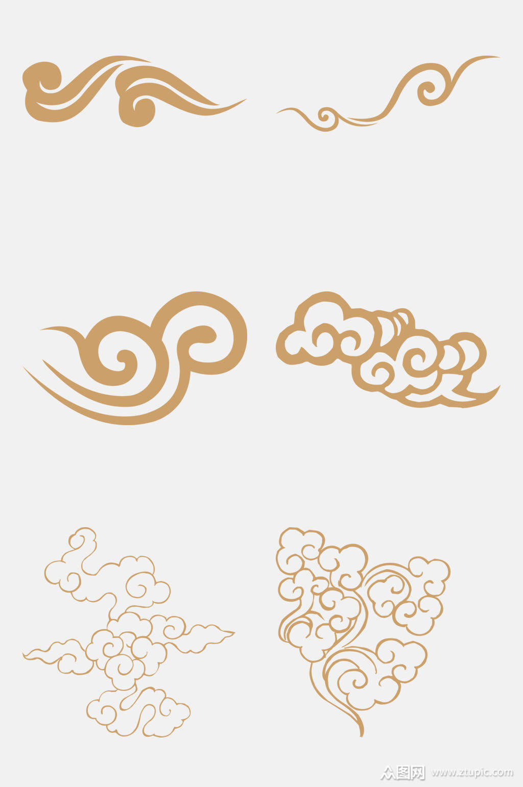 典雅大气古典祥云免抠元素素材