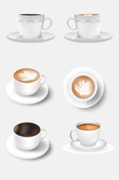 创意美味咖啡免抠元素