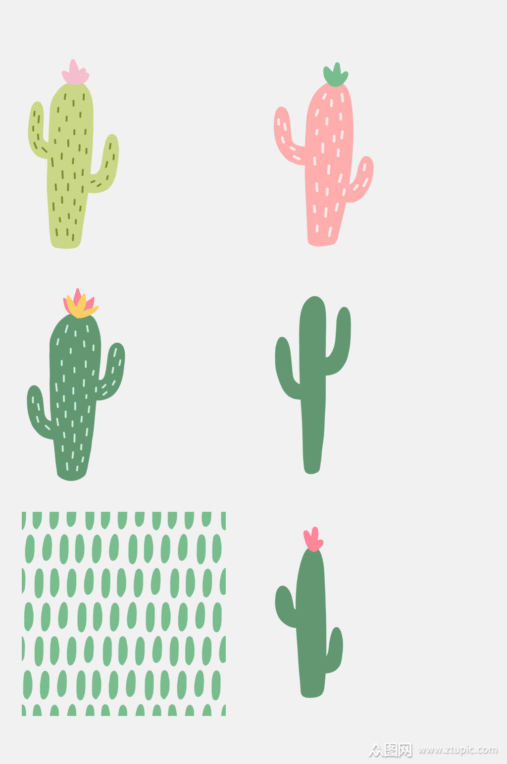 仙人掌儿童卡通手绘免抠素材素材