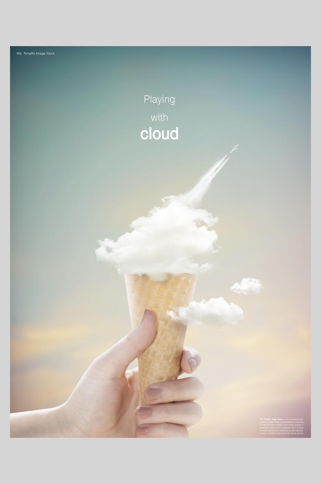 云朵创意冰淇淋海报
