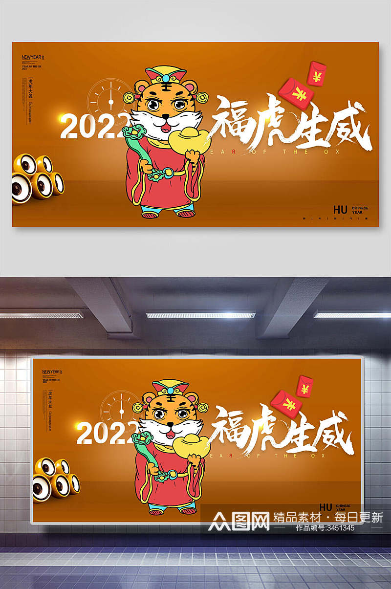 2022虎年新年展板素材