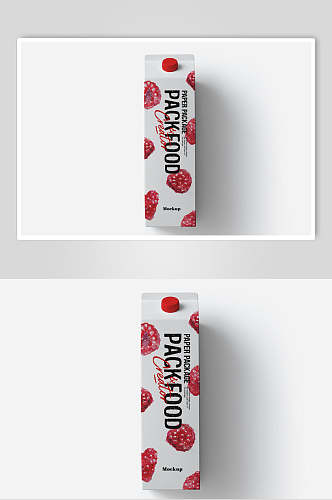 英文红白创意盒子食品包装展示样机