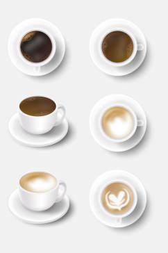 时尚简洁咖啡免抠元素