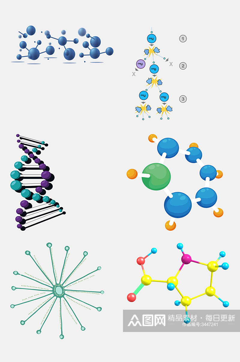 立体化学分子结构图案免抠素材素材