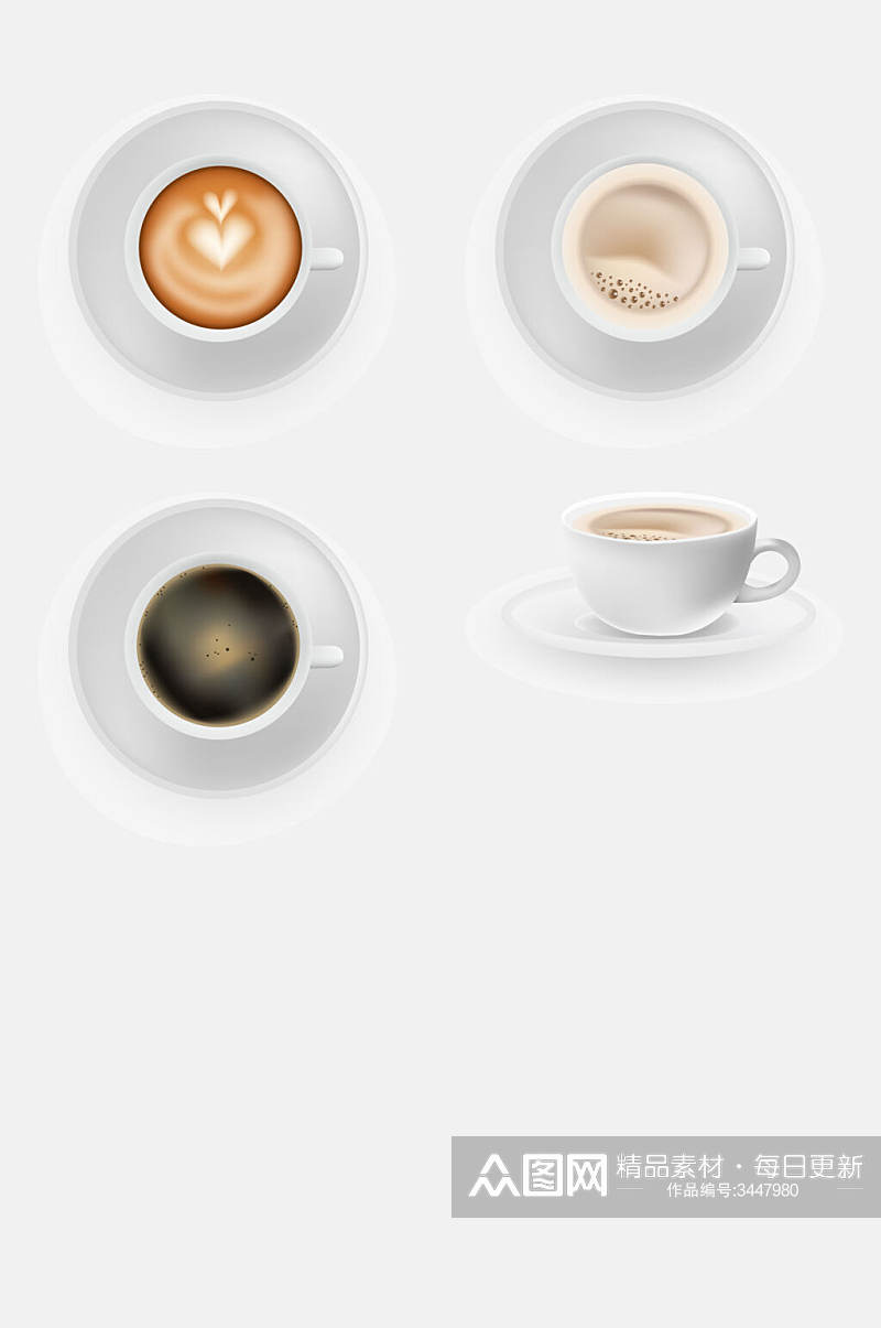 白色咖啡免抠元素素材
