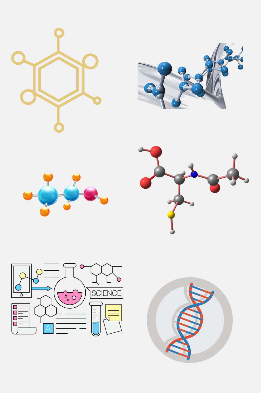高端炫彩化学分子结构图案免抠素材素材