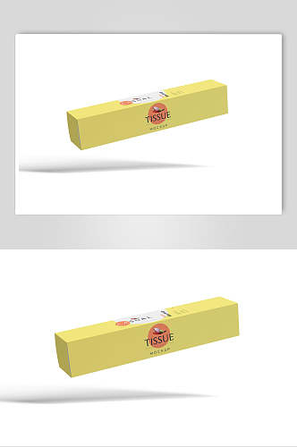 黄色简约牙膏包装展示样机