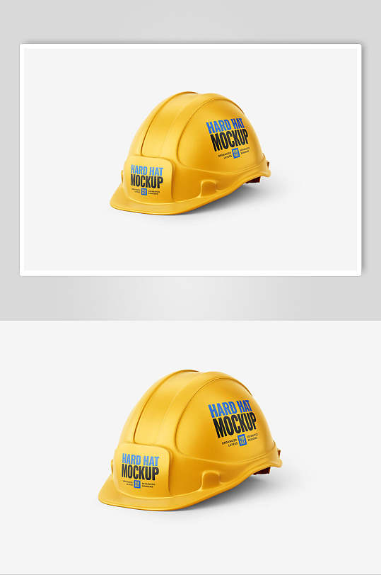 黄色头盔安全帽样机