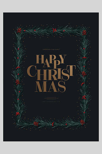 节日宣传圣诞装饰海报模板