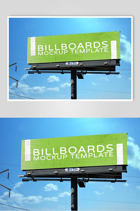 户外广告通用户外广告牌场景样机-众图网
