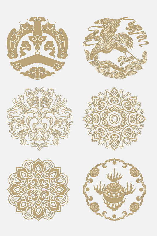 中国风装饰边框标题框立即下载金色传统祥云古典水纹免抠素材立即下载