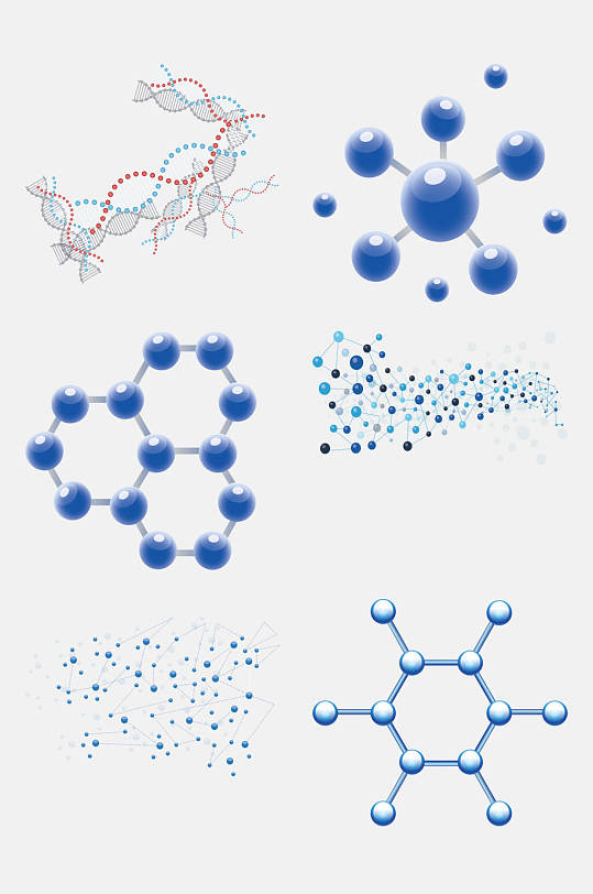 时尚化学分子结构图案免抠设计素材