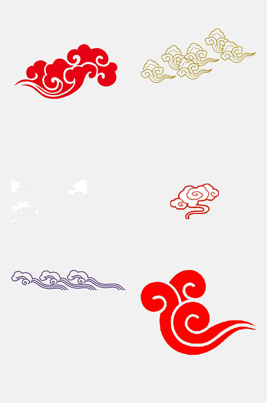 大氣古風(fēng)祥云免摳素材