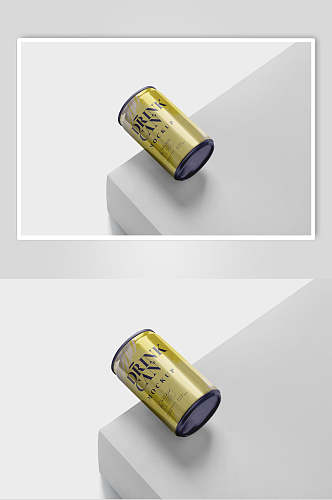 金色易拉罐包装展示样机