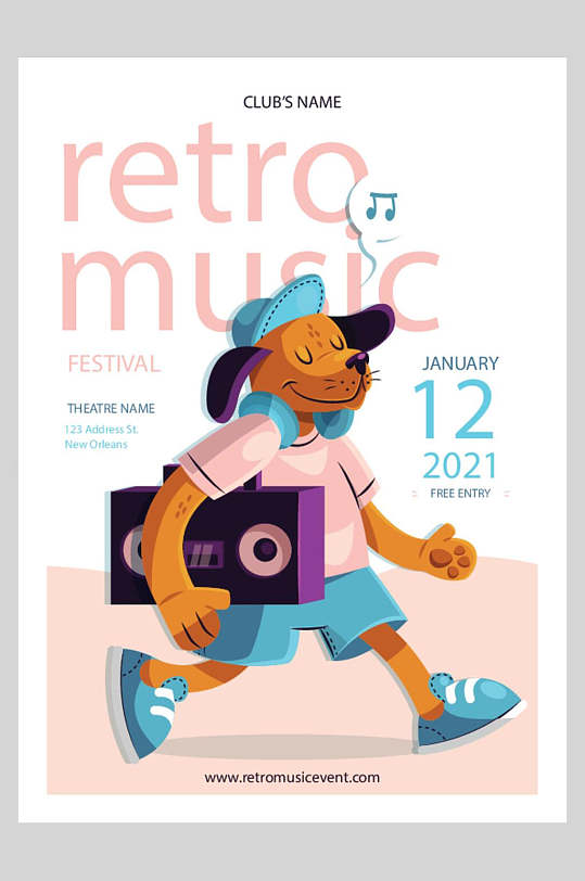 狗狗创意国外海报-众图网