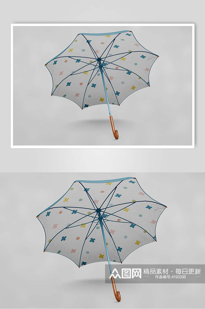 卡通雨伞设计样机素材
